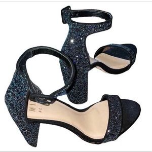 Mix NO. 6 Black Suede w/Multicolor Glitter Heels